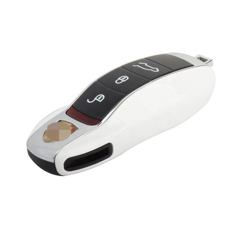 White Remote Smart Key Shell Fob Cover car key casing special color conversion key protection case For Porsche